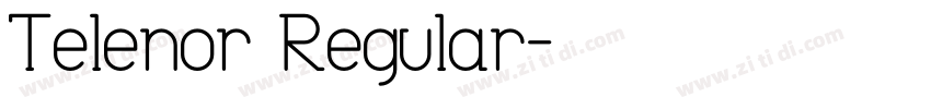 Telenor Regular字体转换